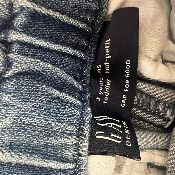 Gap Toddler Girls Denim Paperbag Waist Shorts Size 3 Years - Picture 3 of 7